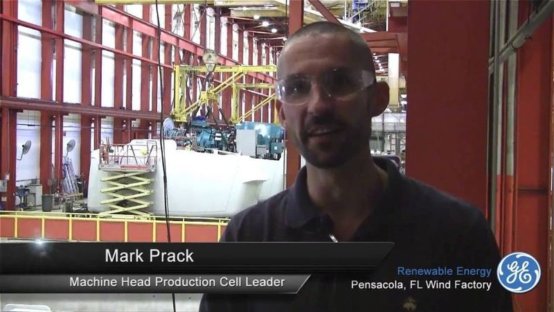 Interview inside the GE wind turbine plant in Pensacola